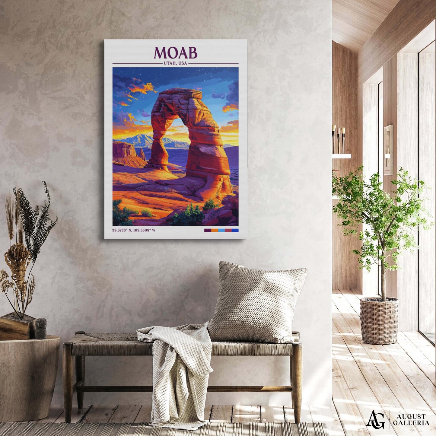 Moab Utah Retro Travel Print