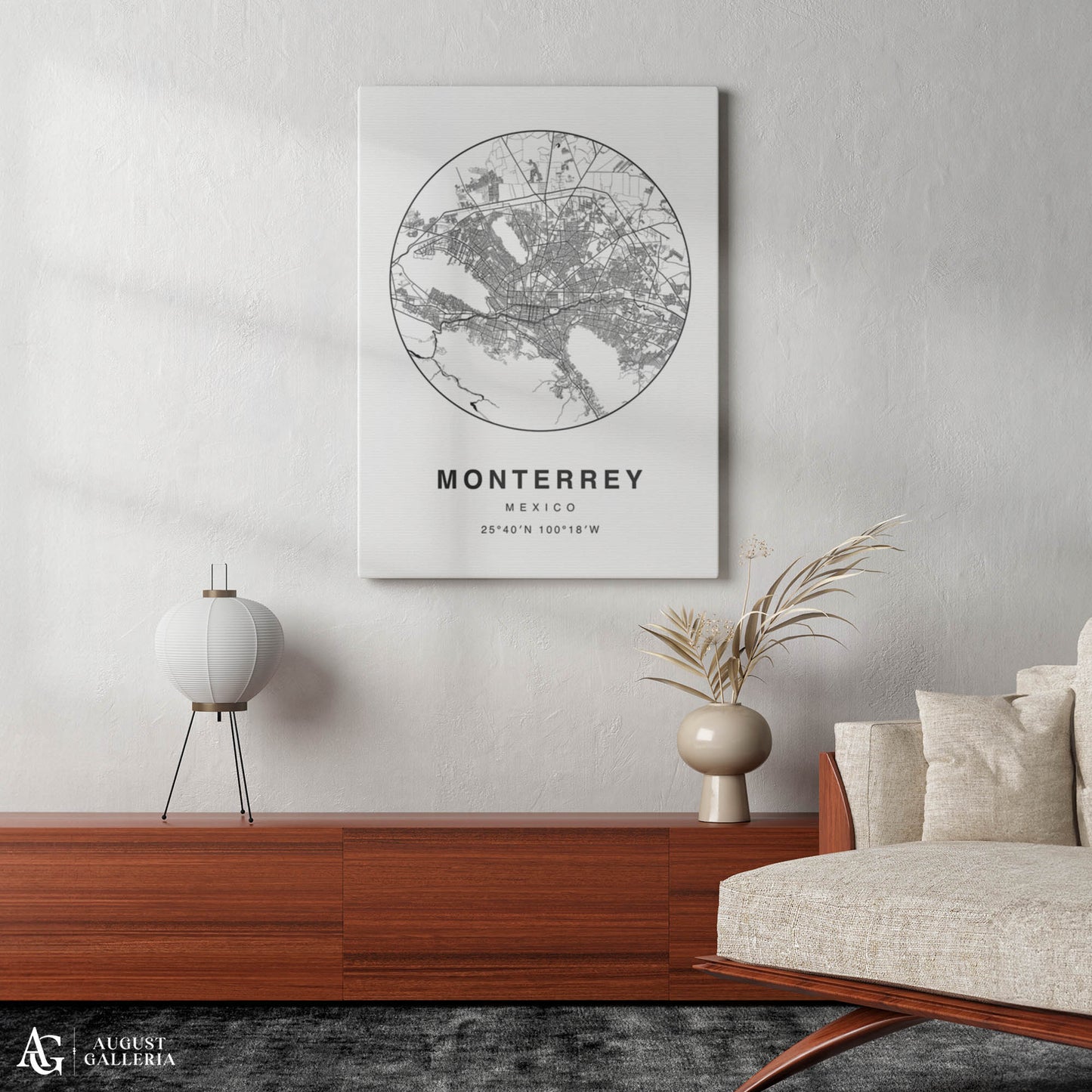 Monterrey Minimalist Map