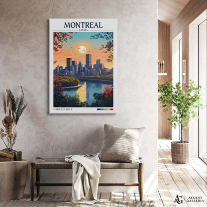 Montreal Canada Retro Travel Print