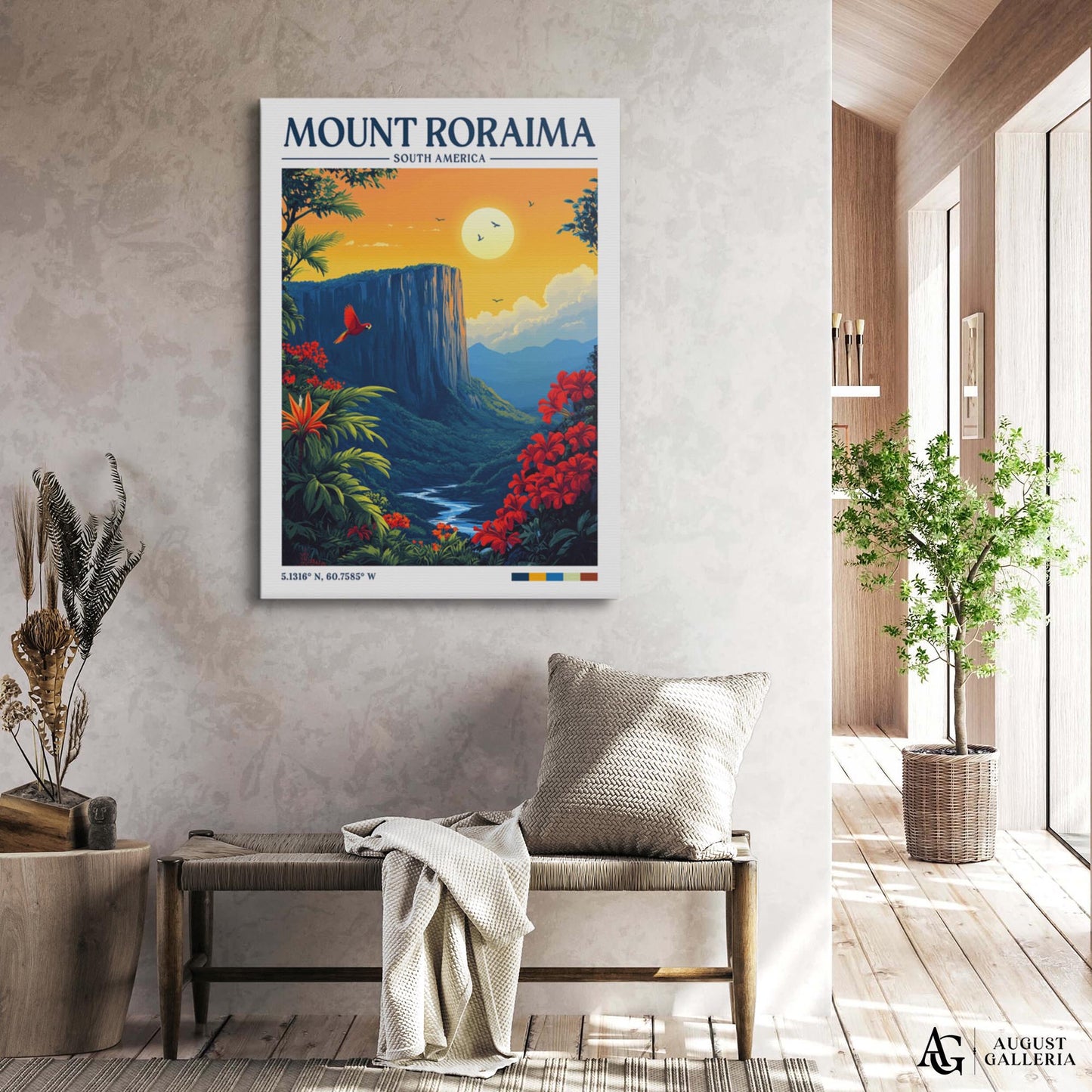 Mount Roraima Retro Travel Print