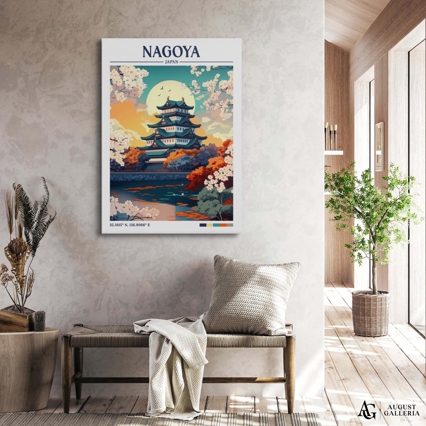 Nagoya Japan Retro Travel Print