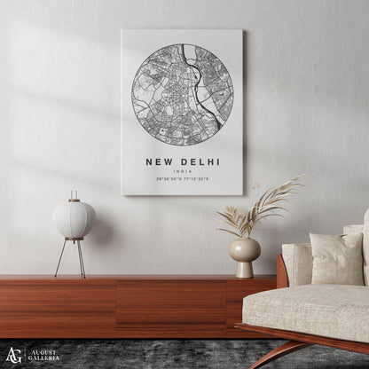 New Delhi Minimalist Map