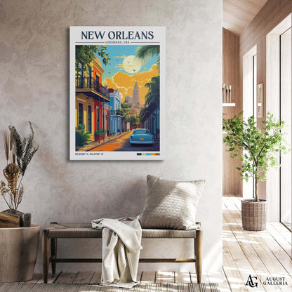 New Orleans Retro Travel Print