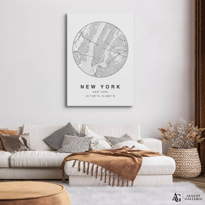 New York Minimalist Map