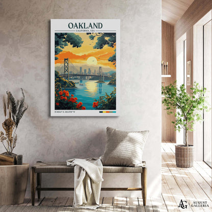Oakland California Retro Travel Print