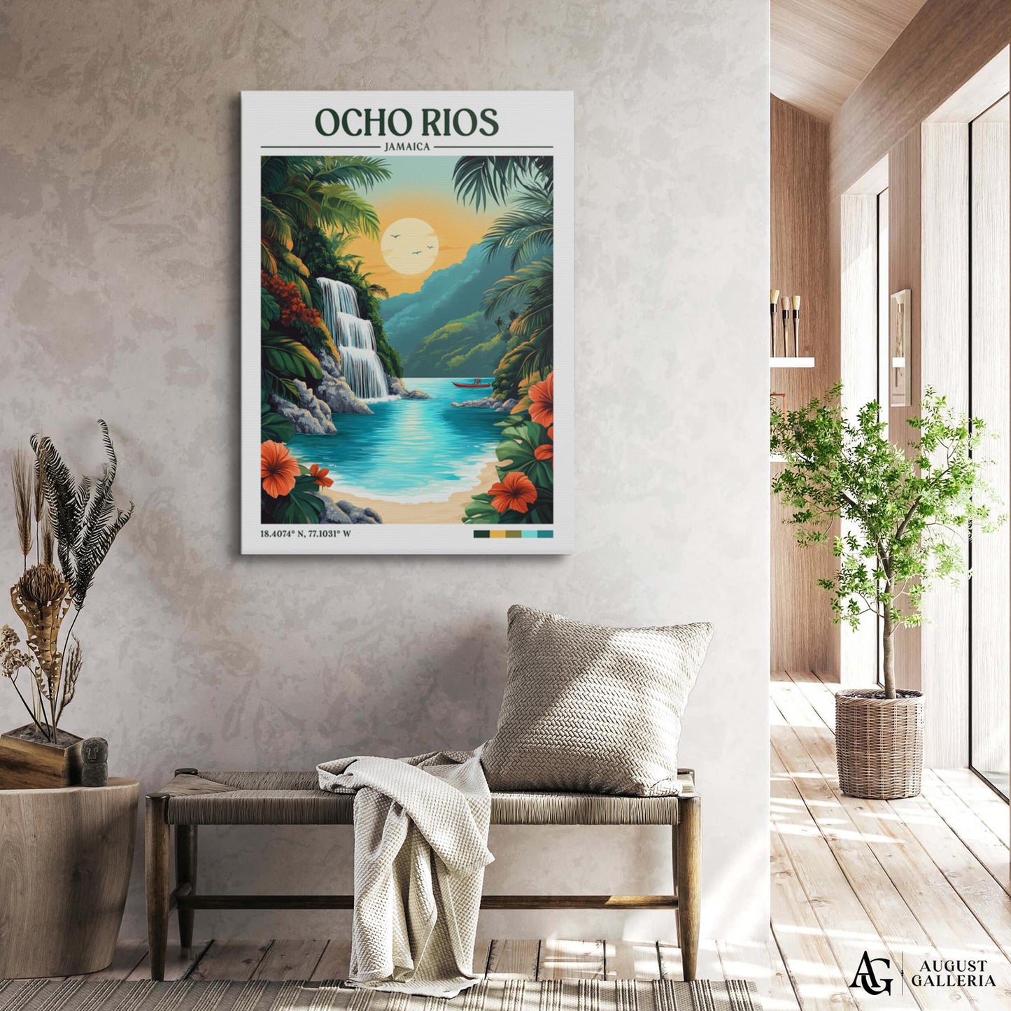 Ocho Rios Retro Travel Print