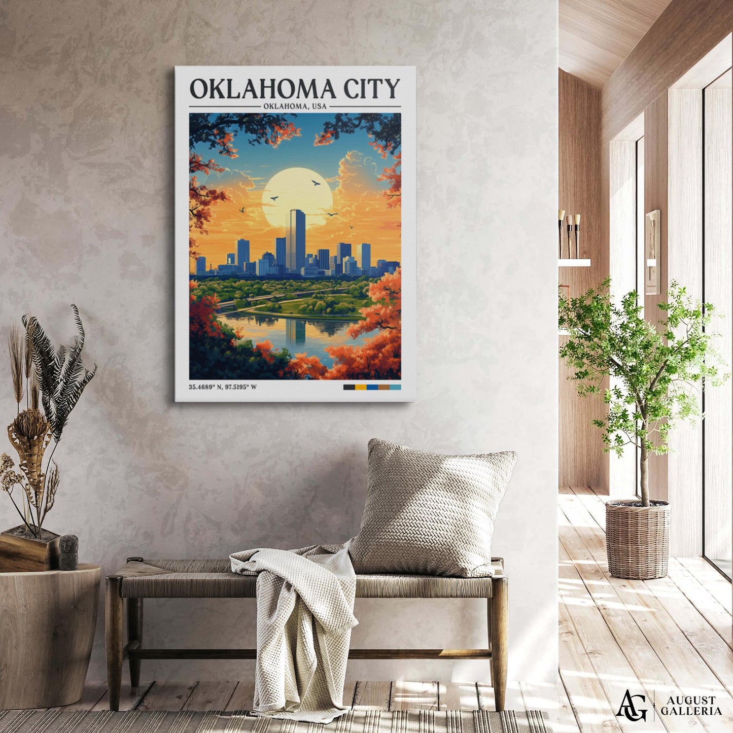 Oklahoma City Retro Travel Print