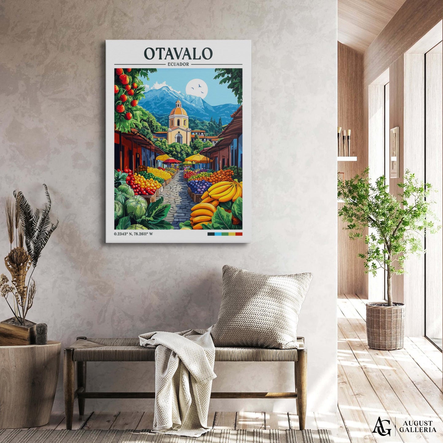 Otavalo Ecuador Retro Travel Print