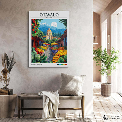 Otavalo Ecuador Retro Travel Print
