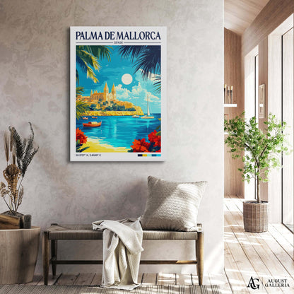 Palma de Mallorca Retro Travel Print