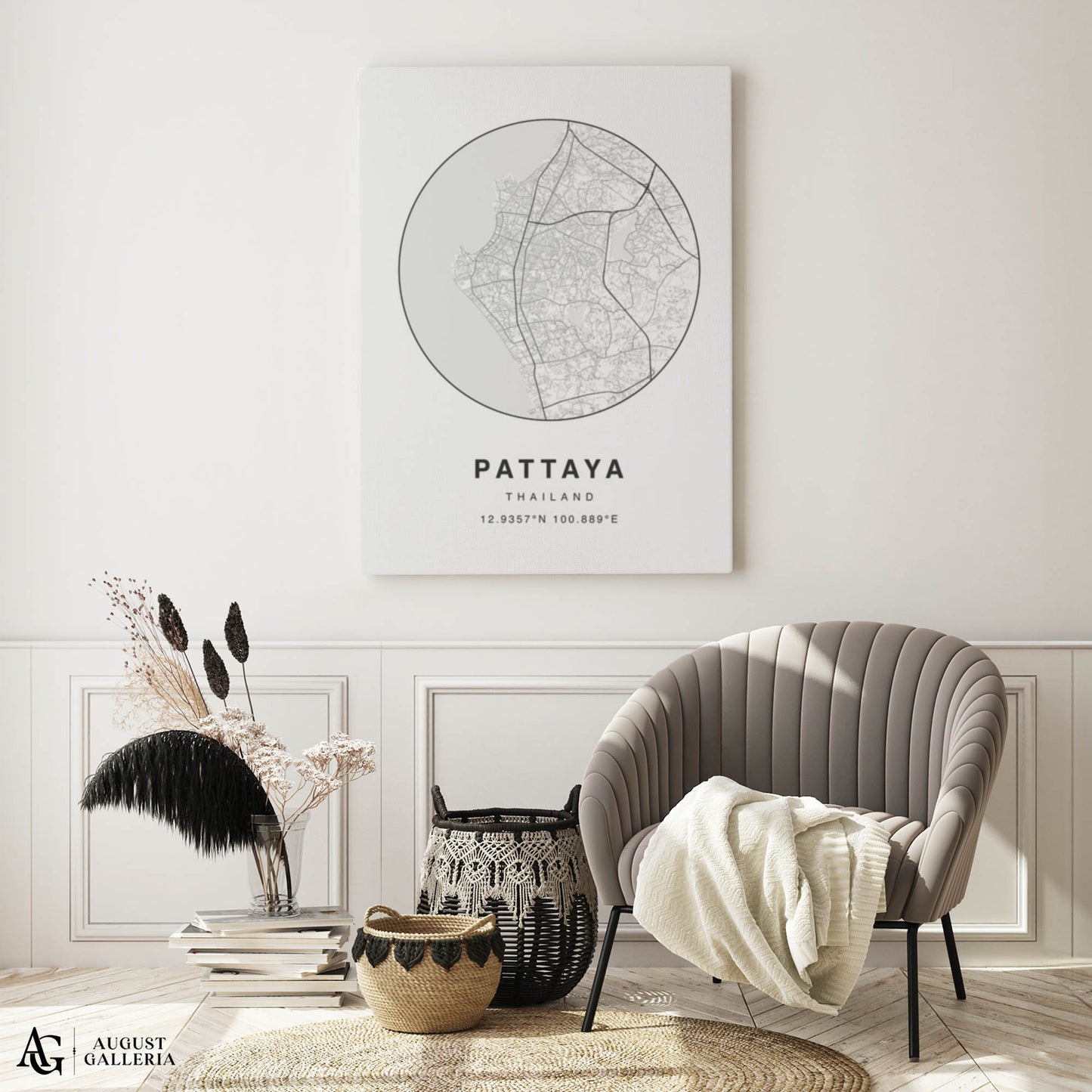 Pattaya Minimalist Map