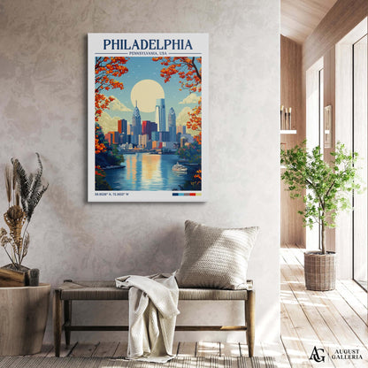 Philadelphia Retro Travel Print