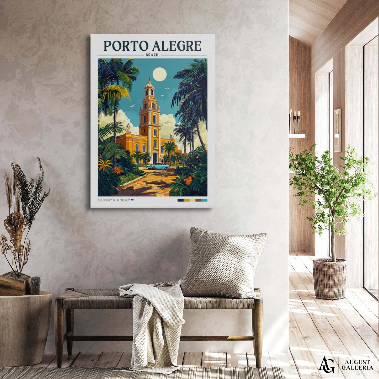 Porto Alegre Retro Travel Print