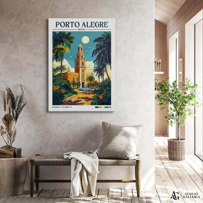 Porto Alegre Retro Travel Print