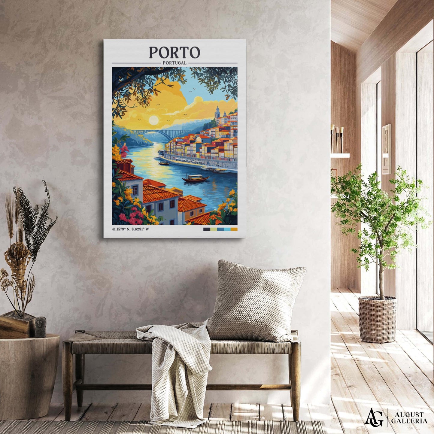 Porto Portugal Retro Travel Print