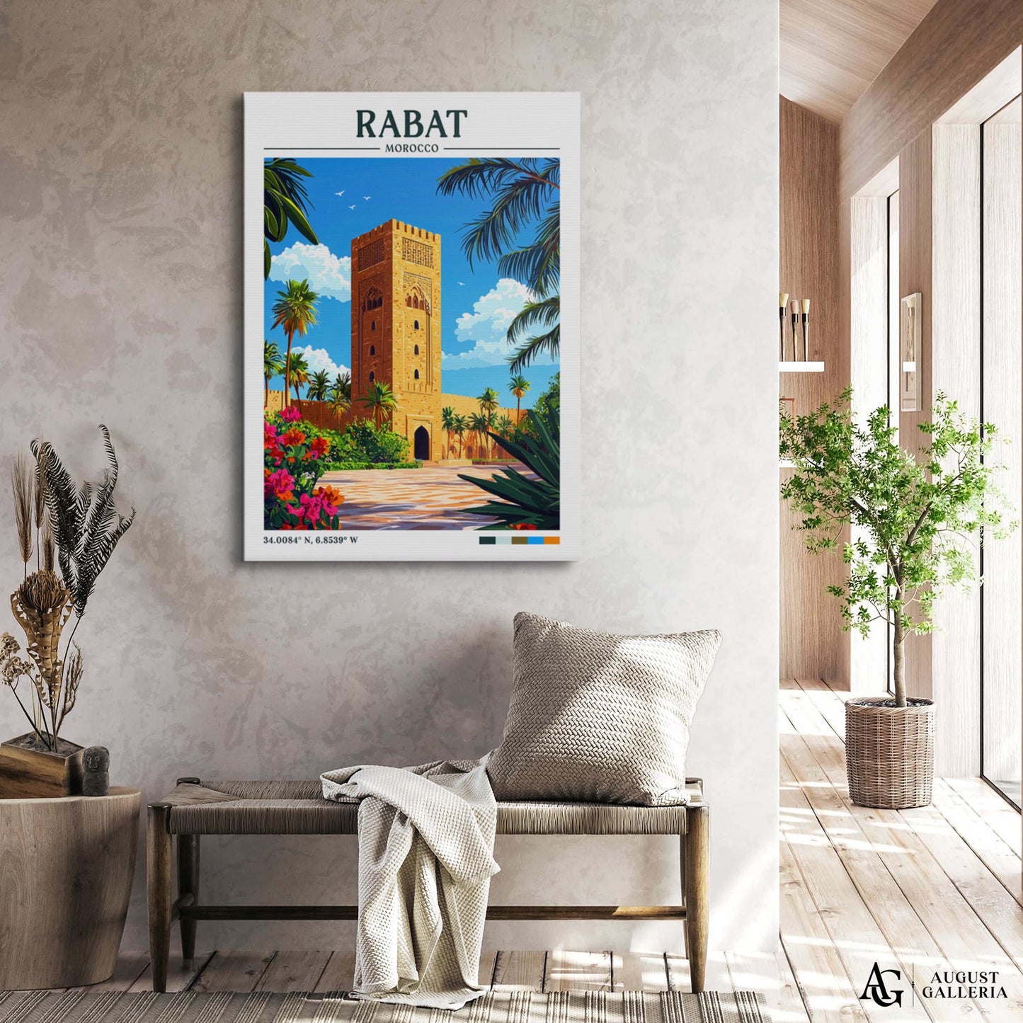 Rabat Morocco Retro Travel Print