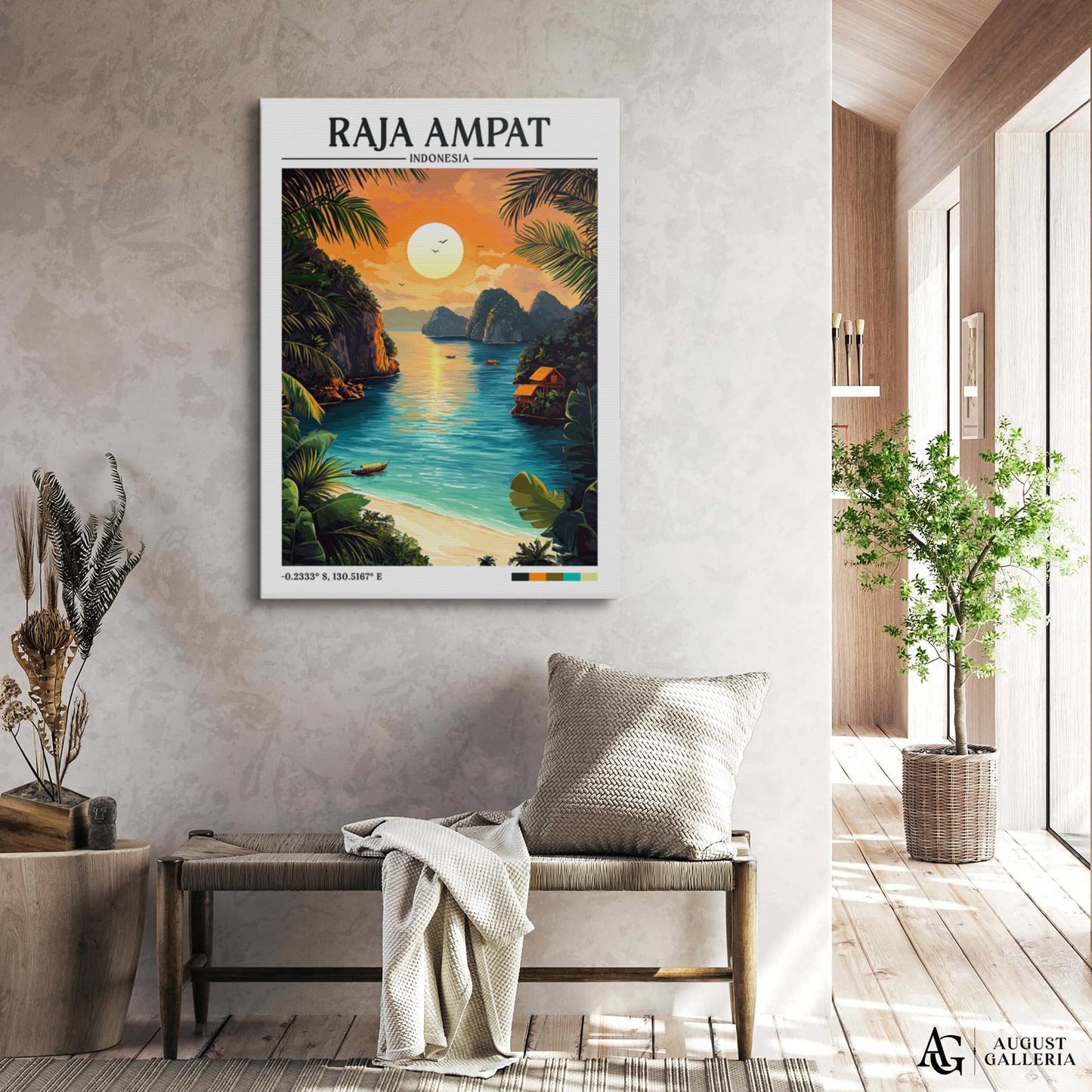 Raja Ampat Retro Travel Print