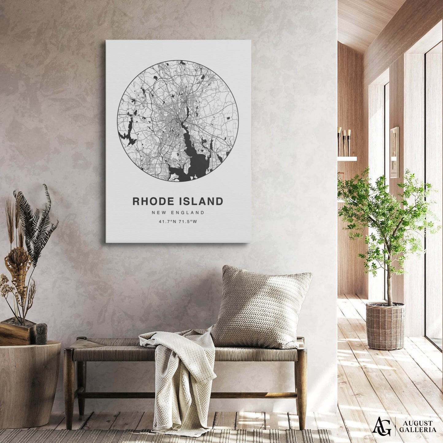 Rhode Island Minimalist Map
