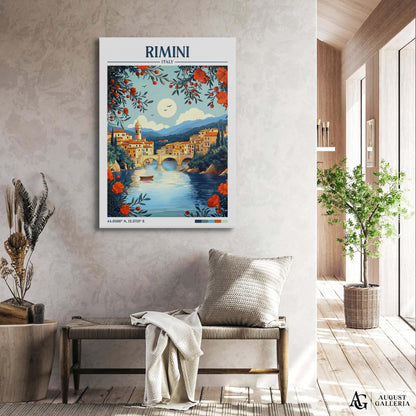 Rimini Italy Retro Travel Print