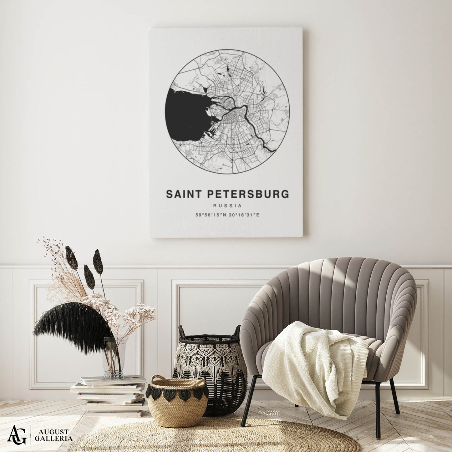 Saint Petersburg Minimalist Map