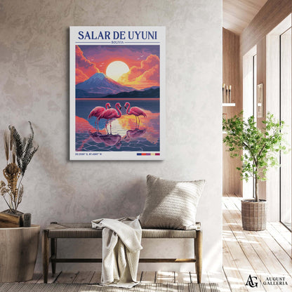 Salar de Uyuni Retro Travel Print