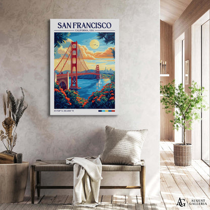 San Francisco Retro Travel Print