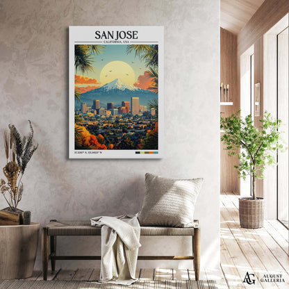 San Jose Retro Travel Print
