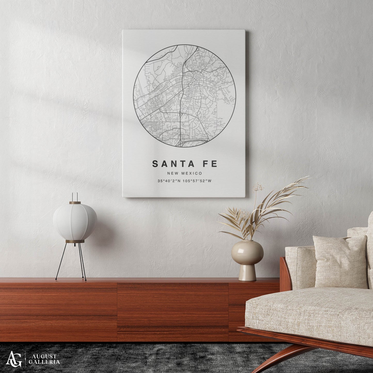 Santa Fe Minimalist Map