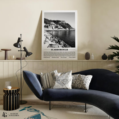 Scarborough Black & White City Print