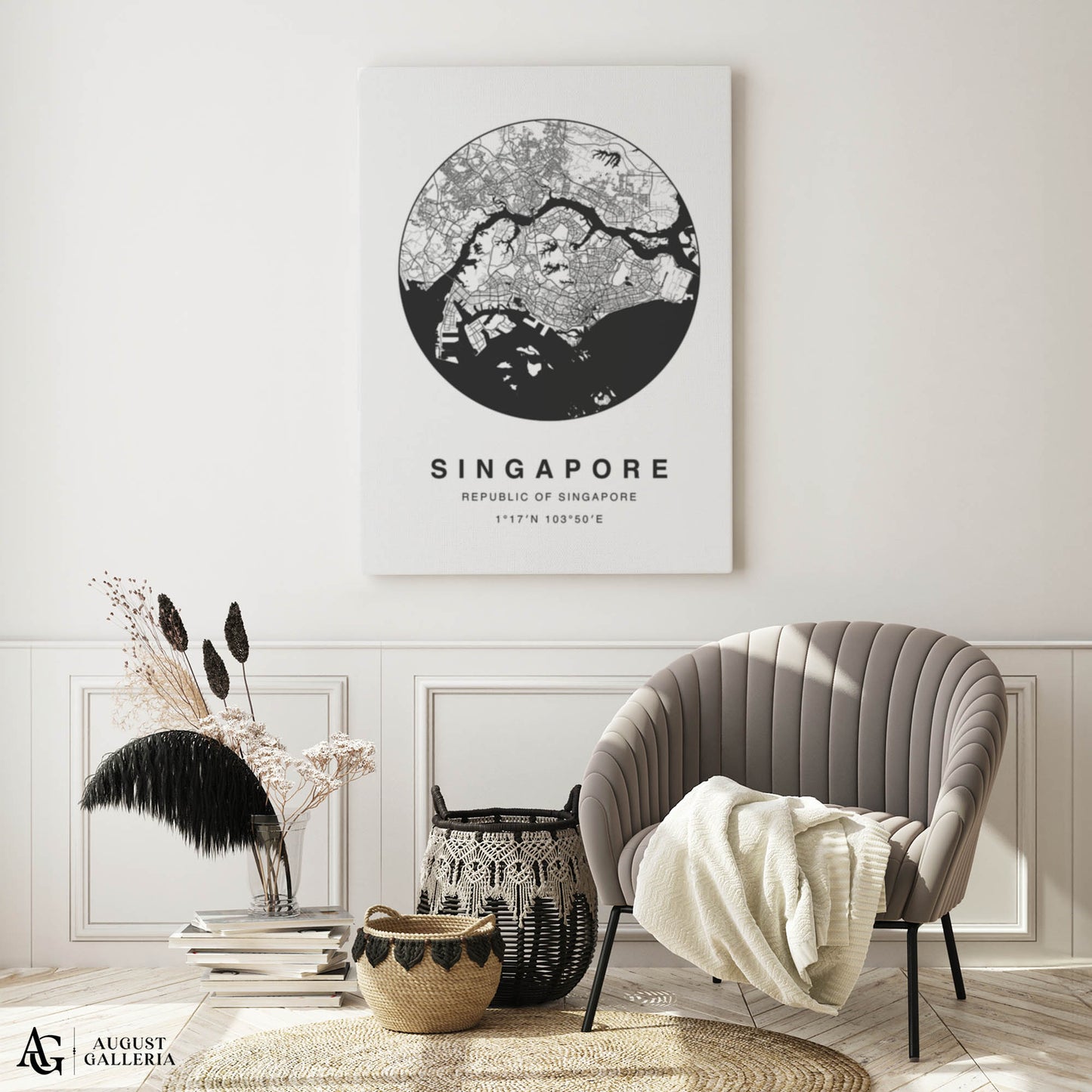 Singapore Minimalist Map
