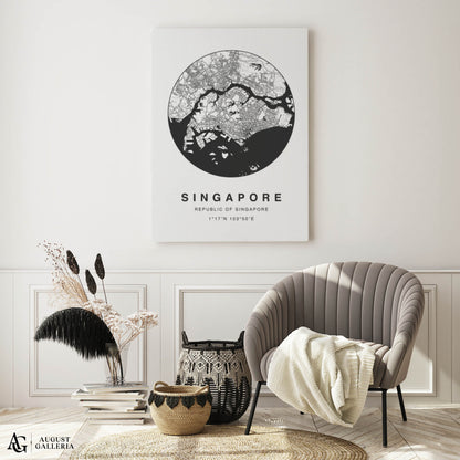 Singapore Minimalist Map