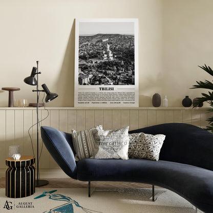 Tbilisi Black & White City Print