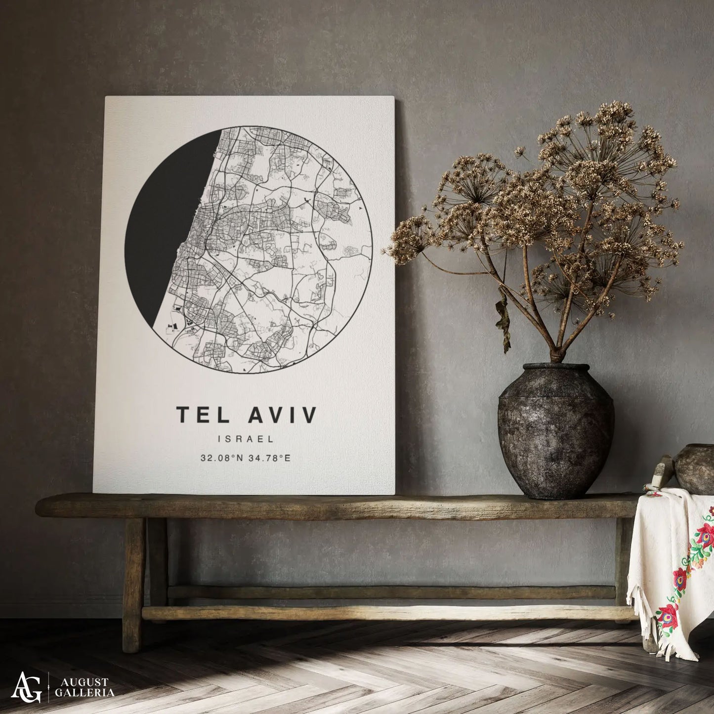 Tel Aviv Minimalist Map