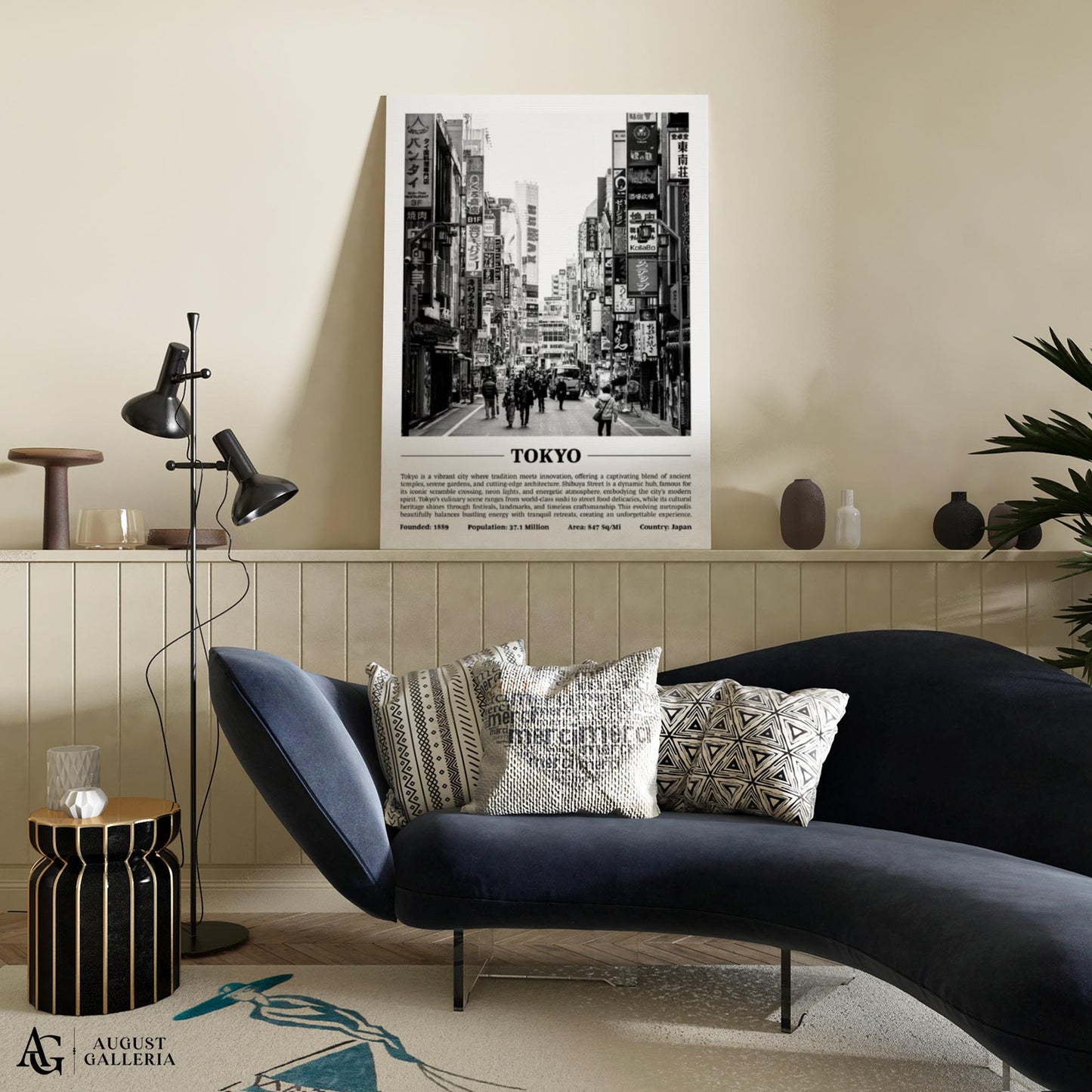 Tokyo Black & White City Print