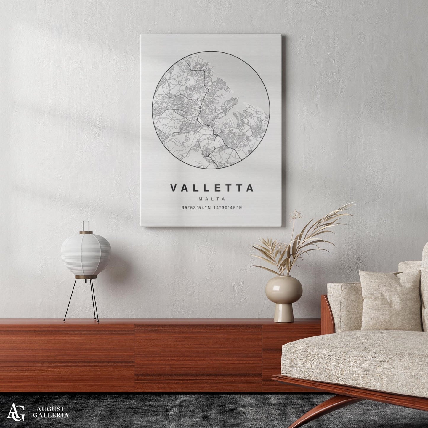 Valletta Minimalist Map