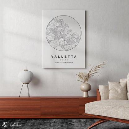 Valletta Minimalist Map