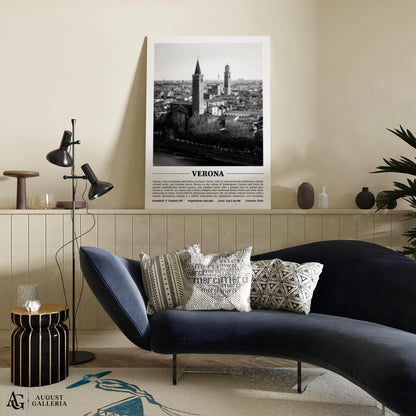 Verona Black & White City Print