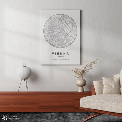 Vienna Minimalist Map