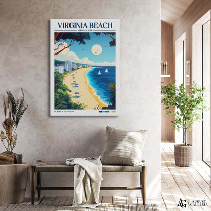 Virginia Beach Retro Travel Print
