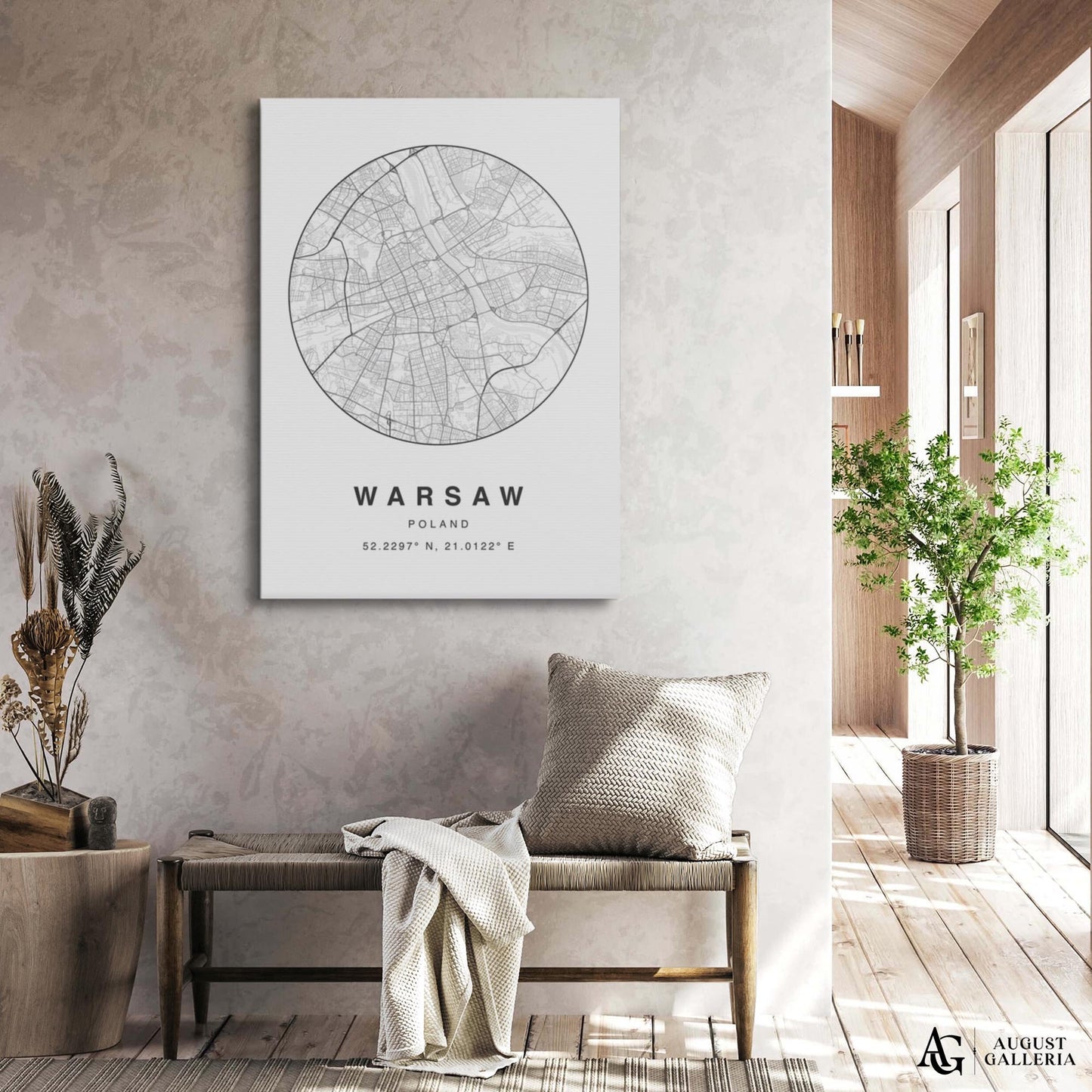 Warsaw Minimalist Map