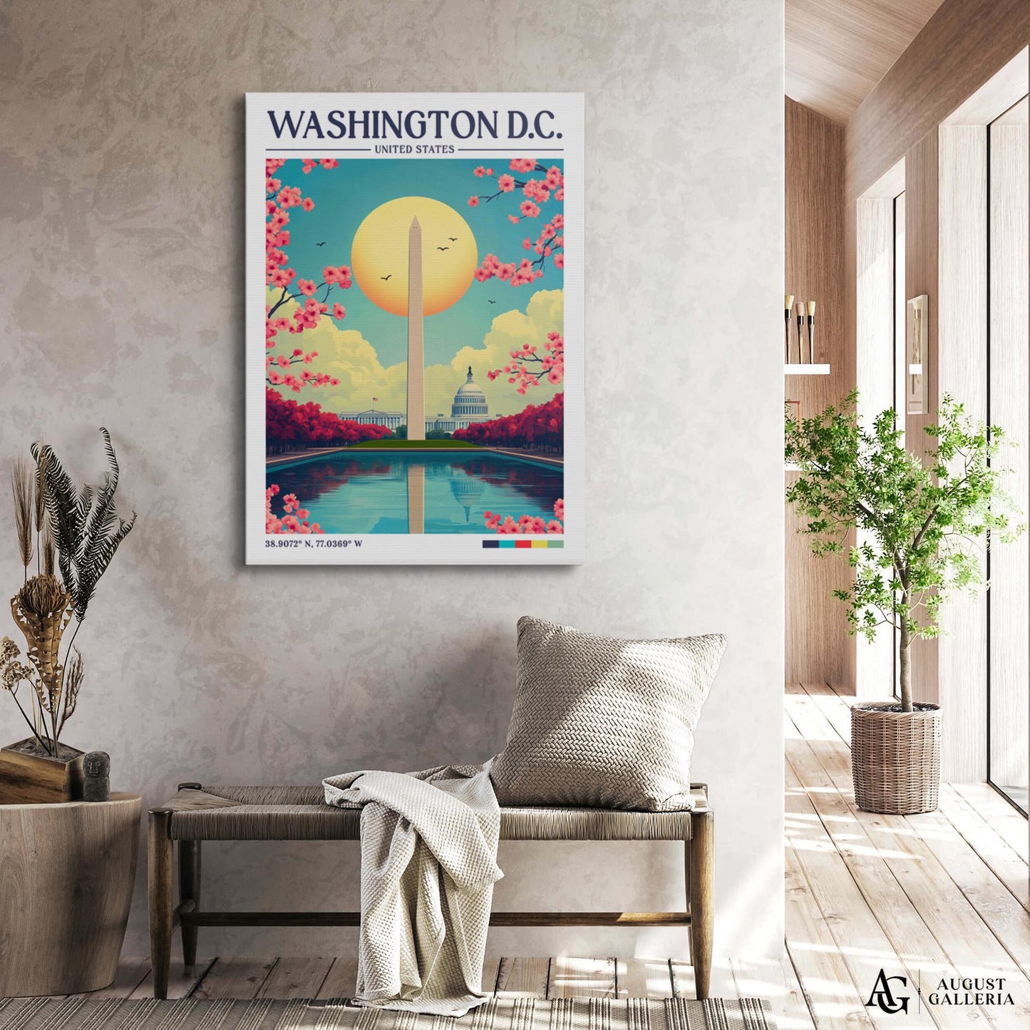 Washington DC Retro Travel Print