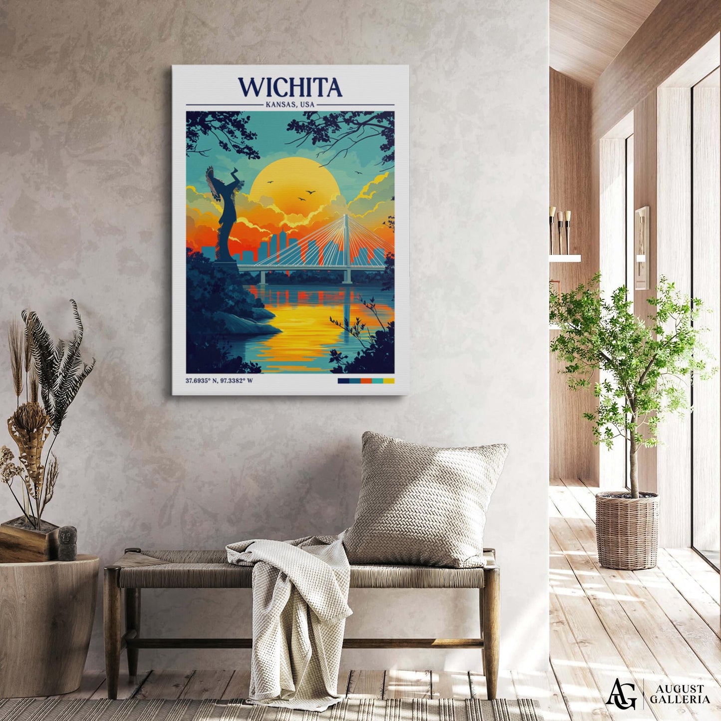Wichita Kansas Retro Travel Print