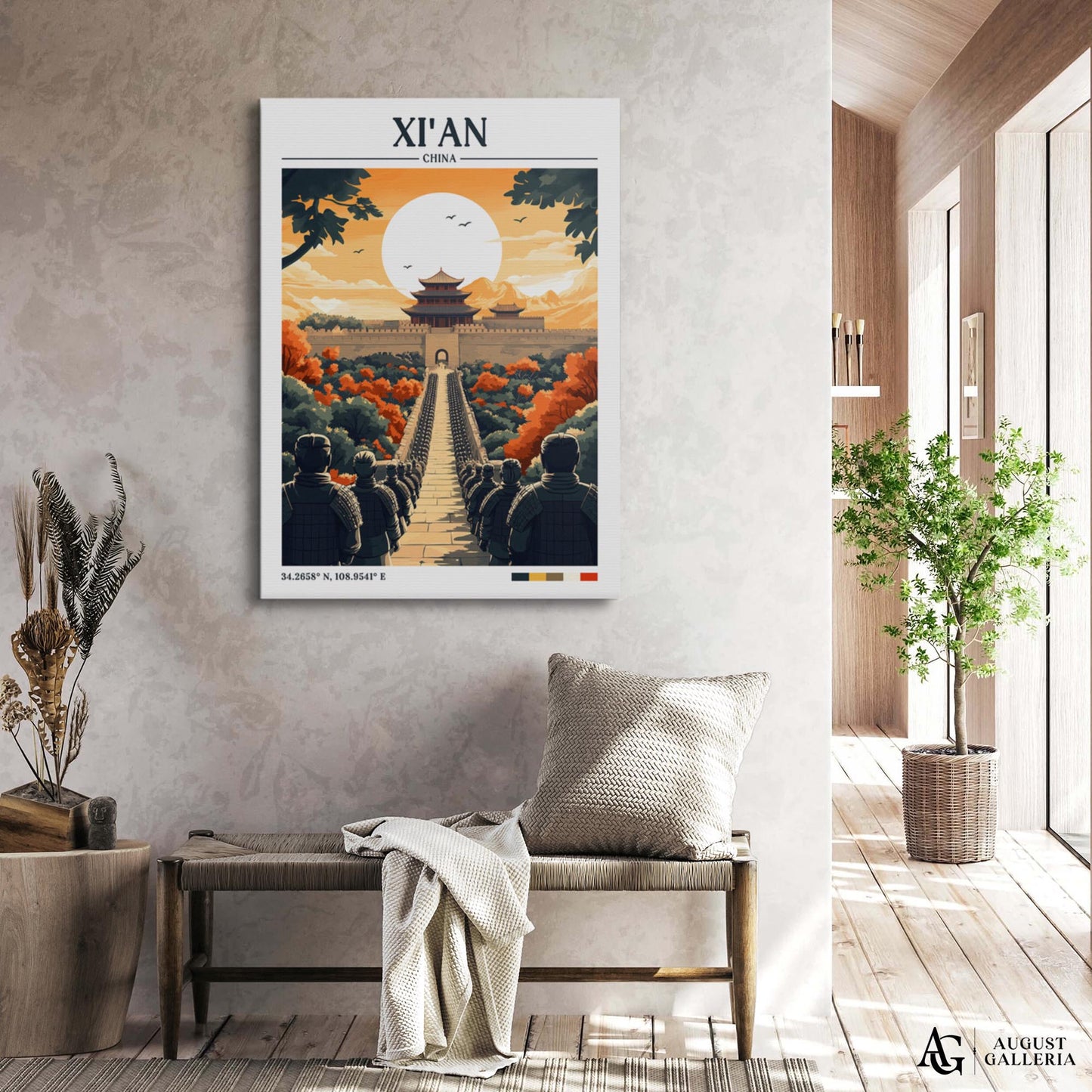 Xi'an China Retro Travel Print