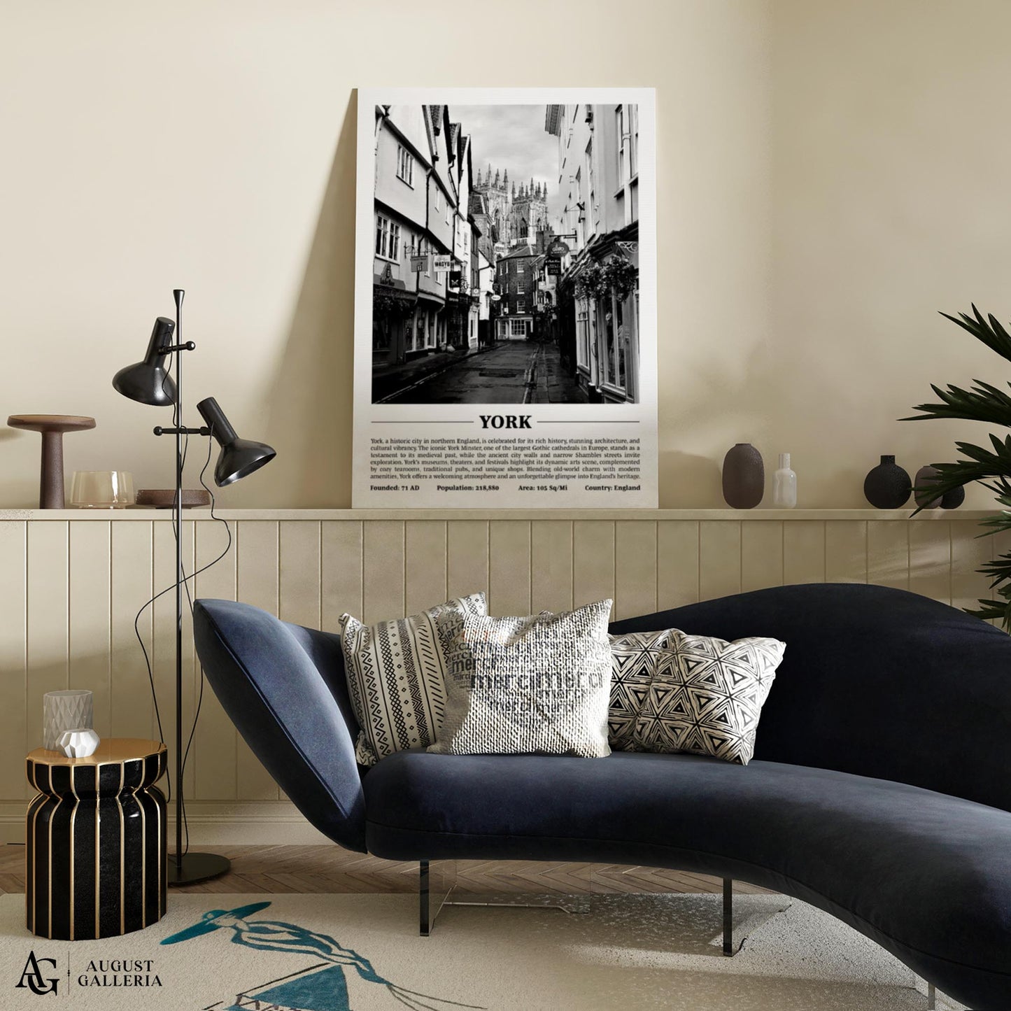 York Black & White City Print