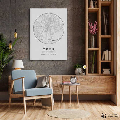 York Minimalist Map