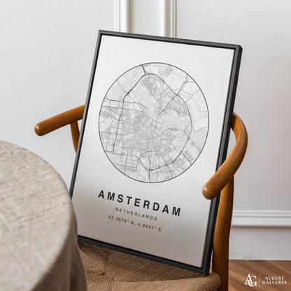 Amsterdam Minimalist Map