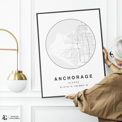 Anchorage Minimalist Map