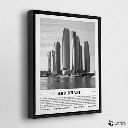 Abu Dhabi Black & White City Print