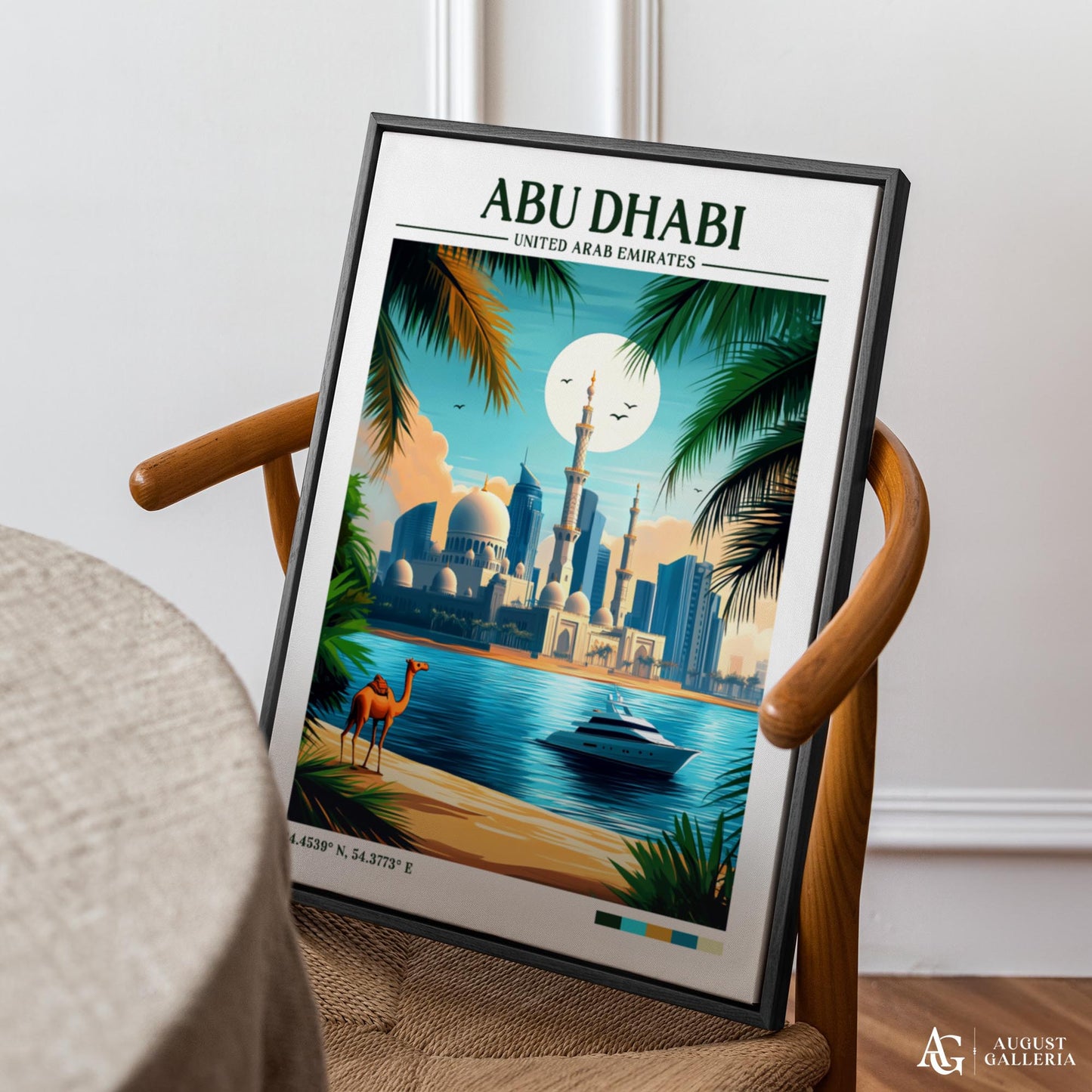 Abu Dhabi Retro Travel Print