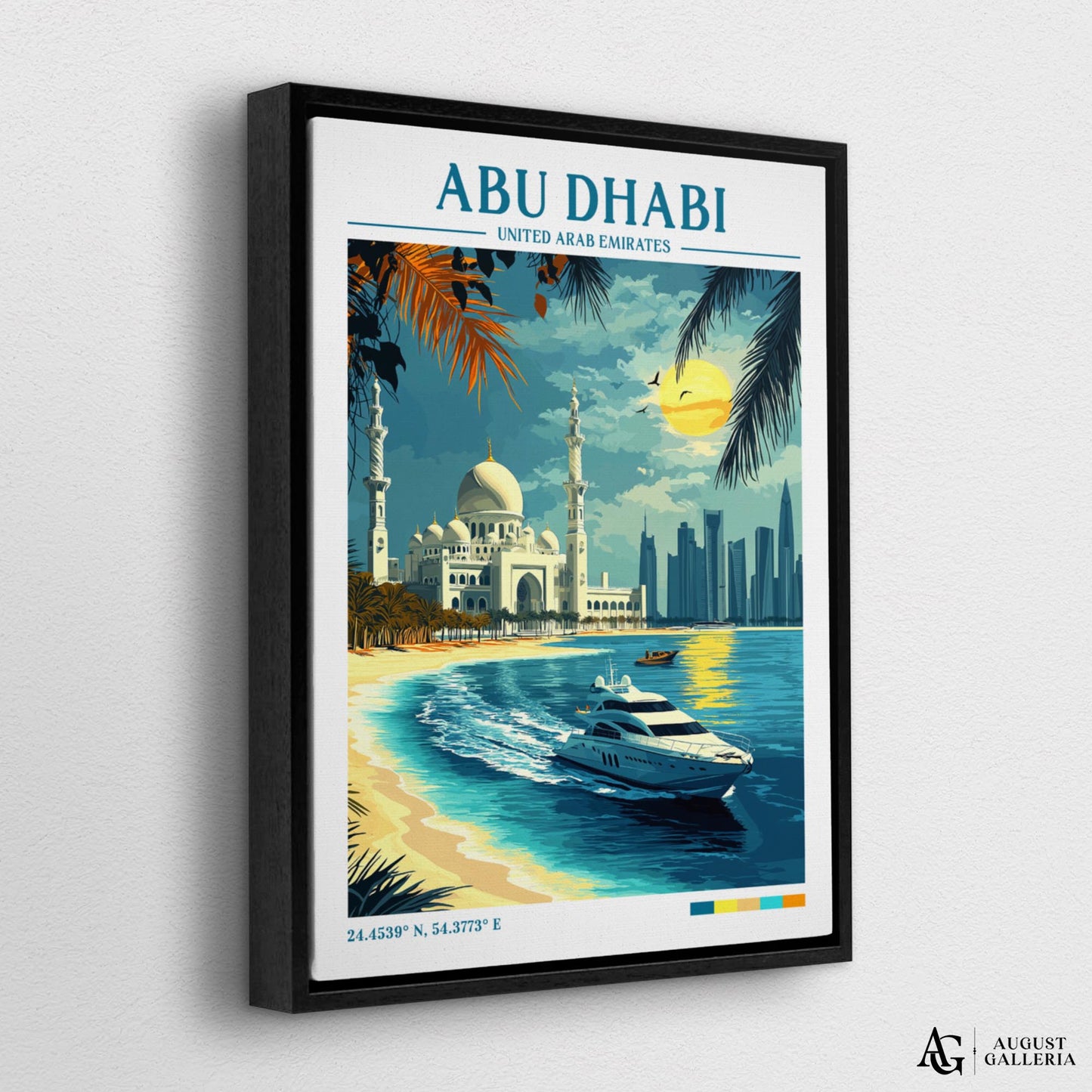 Abu Dhabi Retro Travel Print